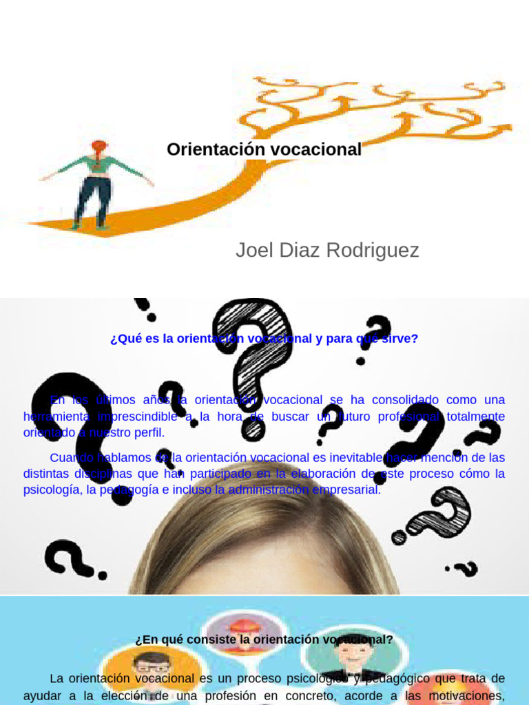 Funciones de la orientación vocacional | PDF | Sicología | Pedagogía