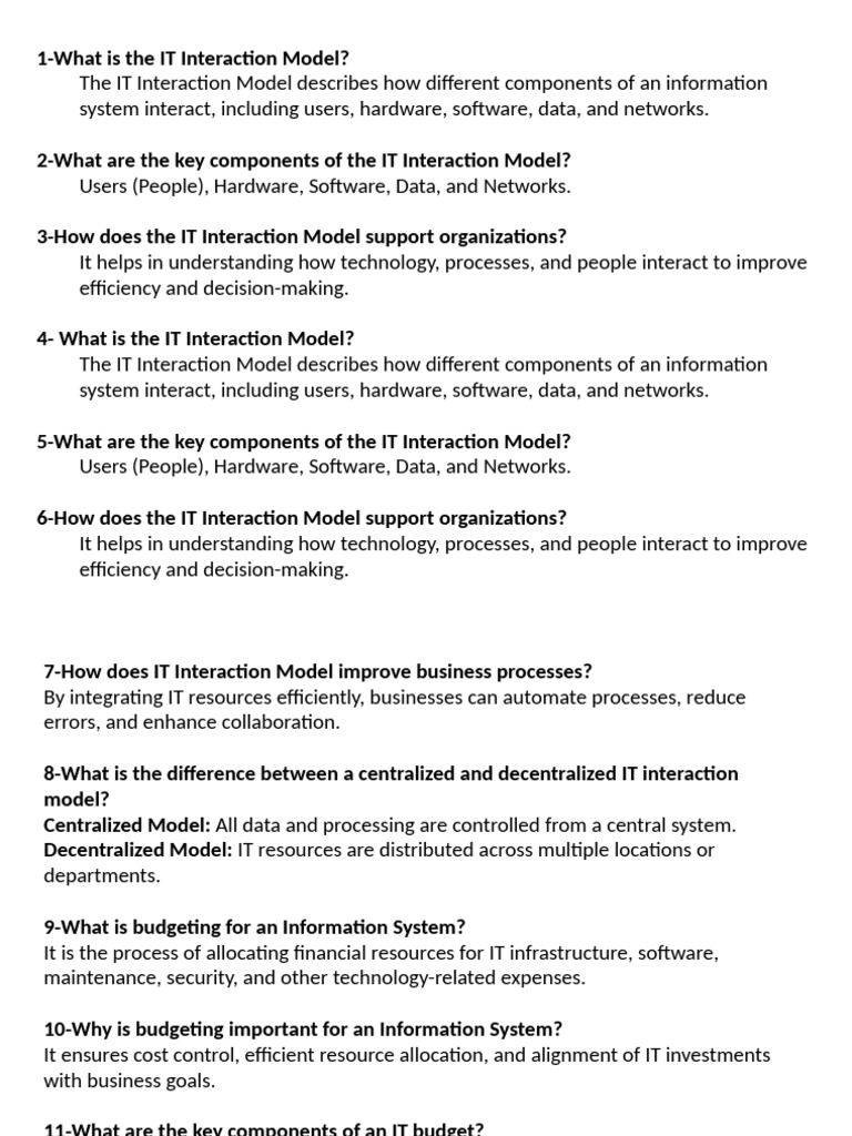 Understanding the IT Interaction Model | PDF | Computer Security | Security