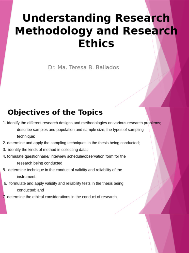 Research Methodology and Ethics Guide | PDF | Sampling (Statistics ...