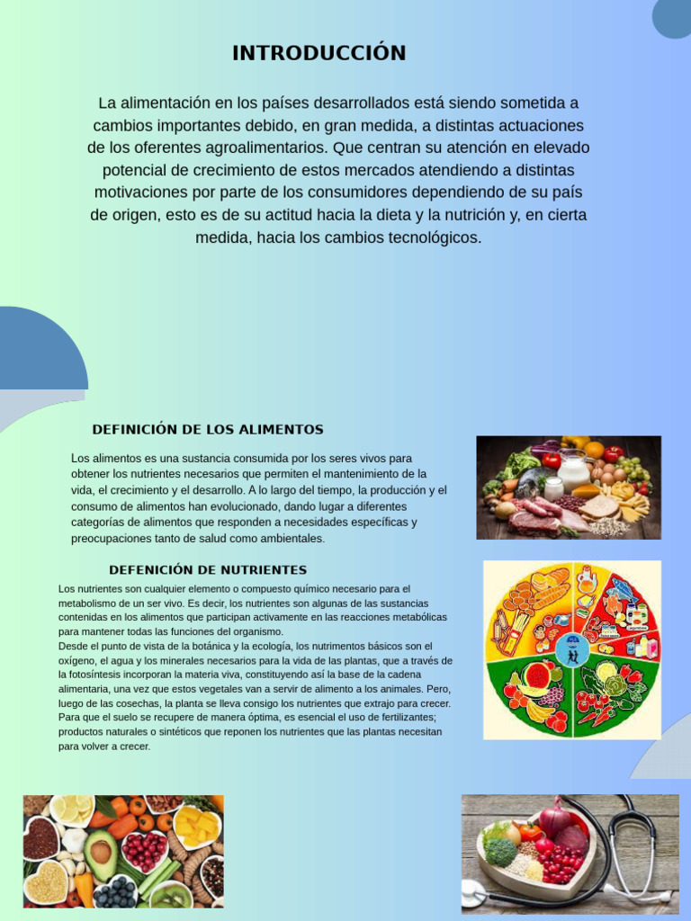 Cambios en la Alimentación Moderna | PDF | Nutrientes | Alimentos