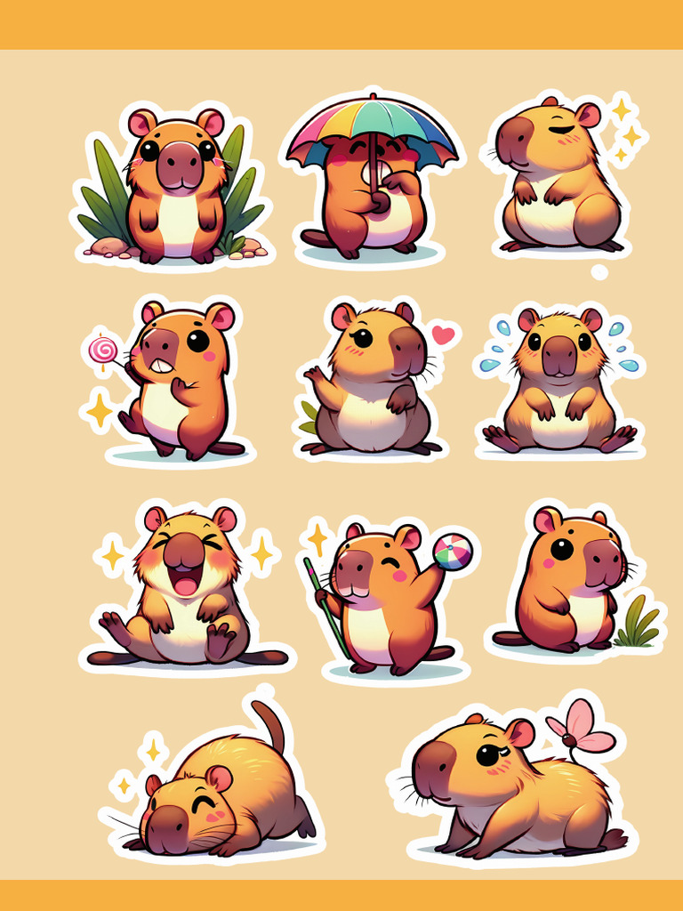 Sticker Capybara | PDF