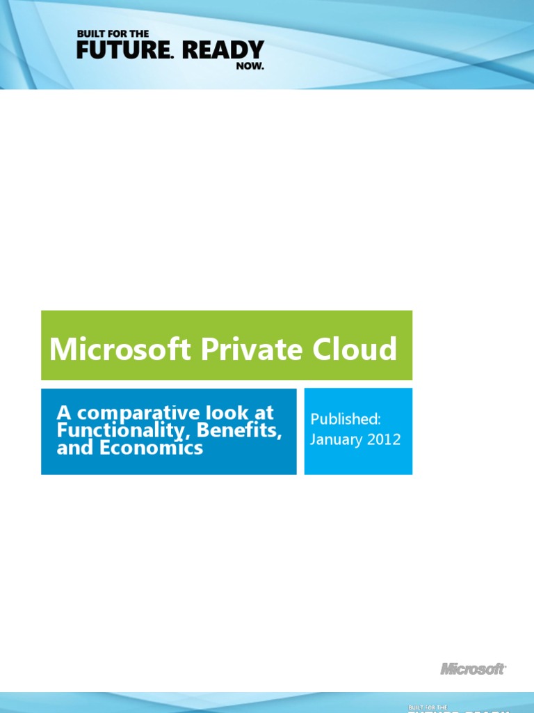 Microsoft Private Cloud Whitepaper | PDF | Computers | Technology ...