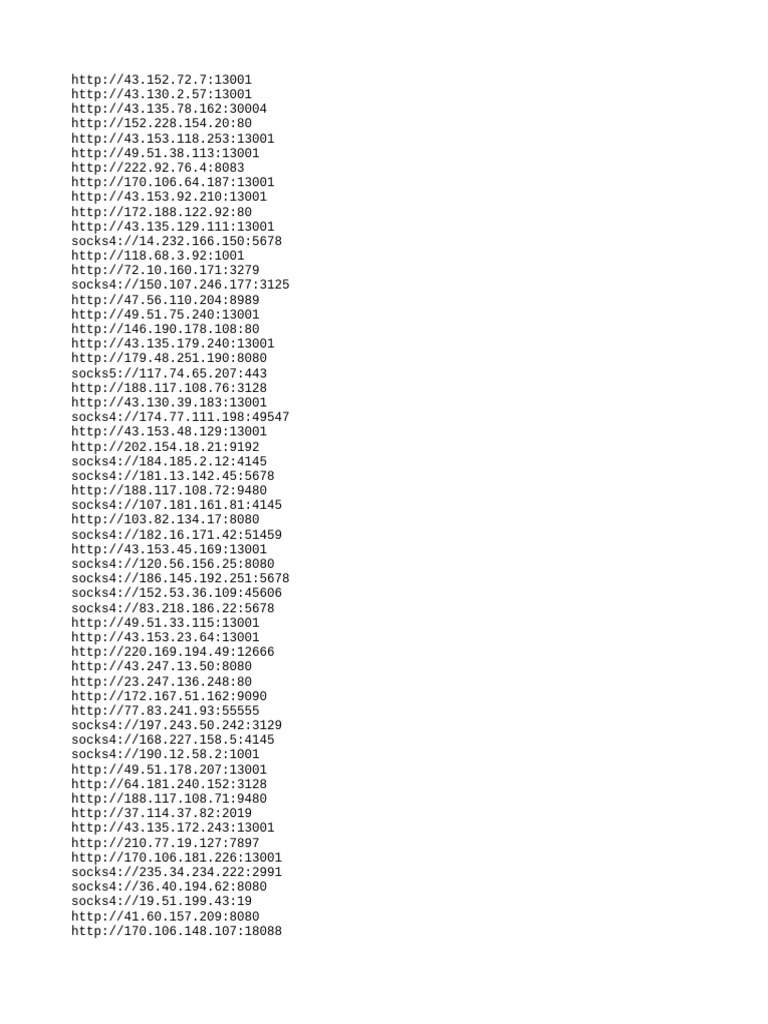 Liste d'adresses IP et ports | PDF