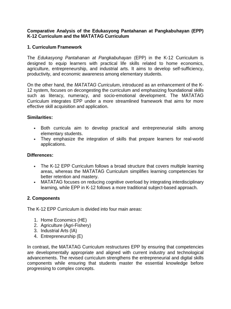 Epp Assignment | PDF | Curriculum | Learning