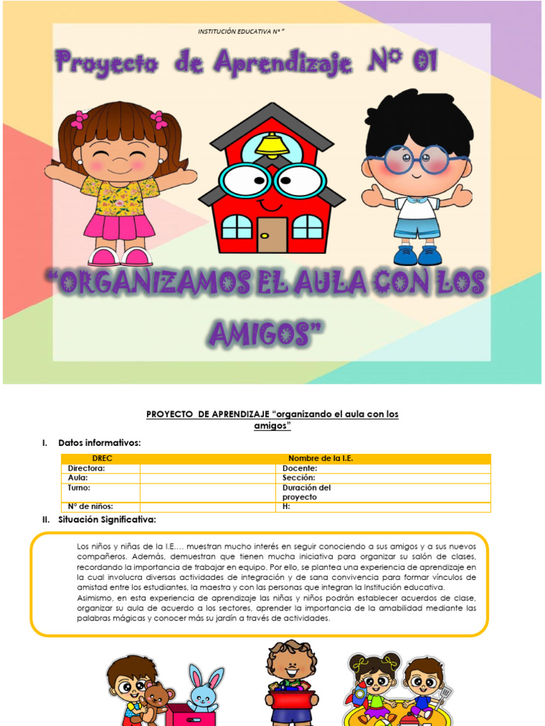Organizando El Aula Con Mis Amigos | PDF | Comunicación | Salón de clases