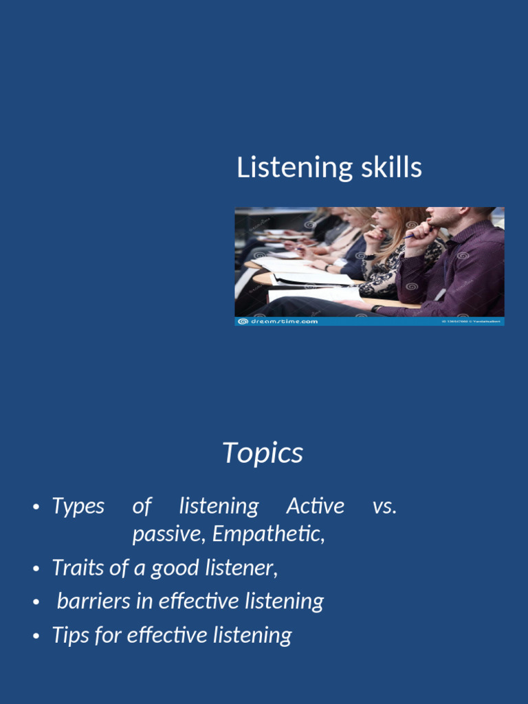 Essential Listening Skills Guide | PDF | Nonverbal Communication ...