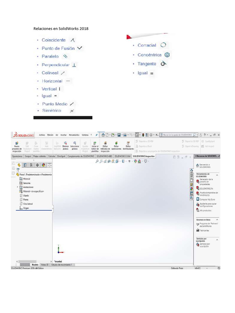 Relaciones en SolidWorks 2018 | PDF