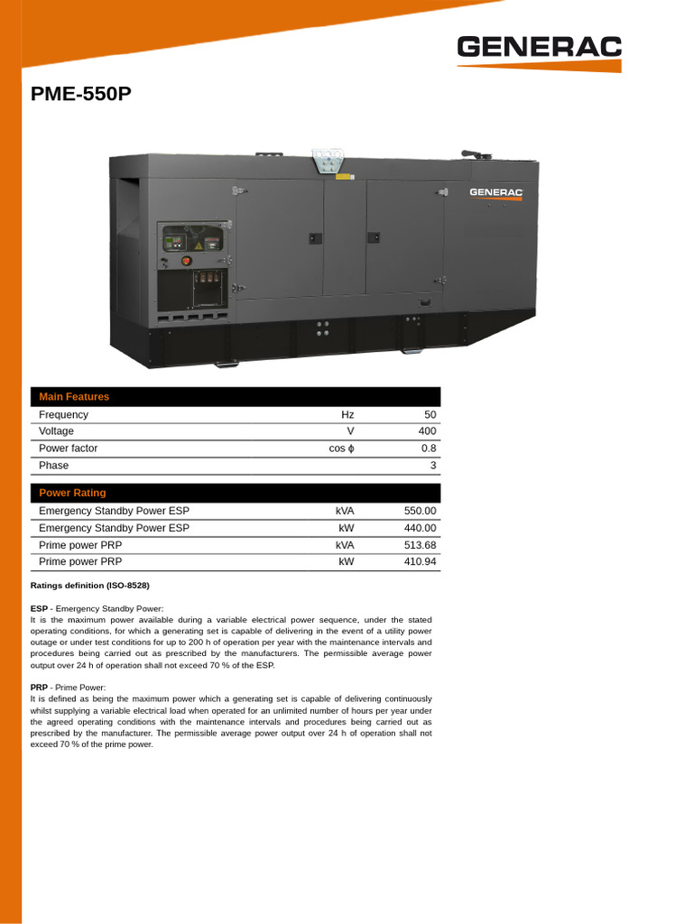 PME-550P: Main Features | PDF | Power Supply | Power (Physics)