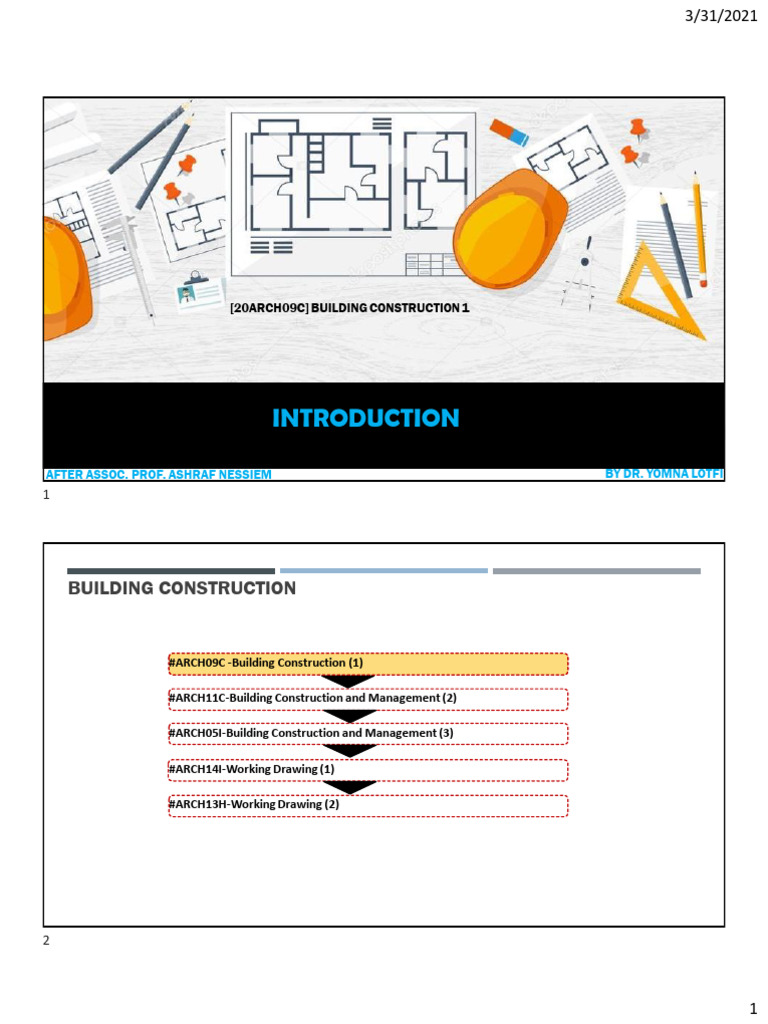 Lecture 01 - Introduction | PDF | Architectural Elements | Real Estate