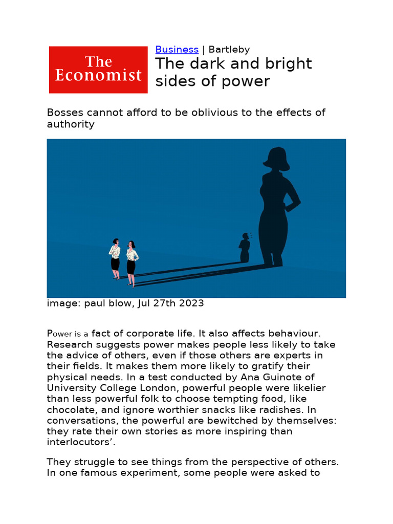 The Dark and Bright Sides of Power | PDF