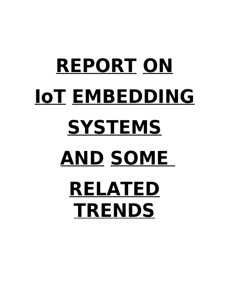 IoT Embedded Systems Growth Trends | PDF | Internet Of Things ...