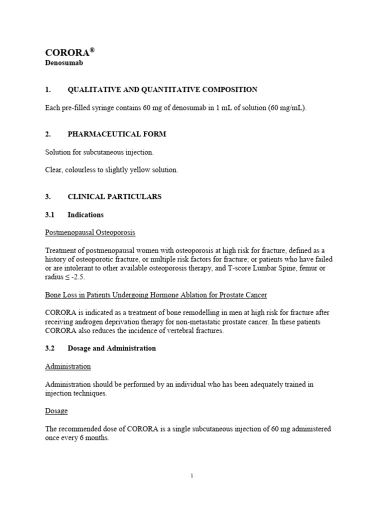 Leaflet Corora | PDF | Osteoporosis | Medical Specialties
