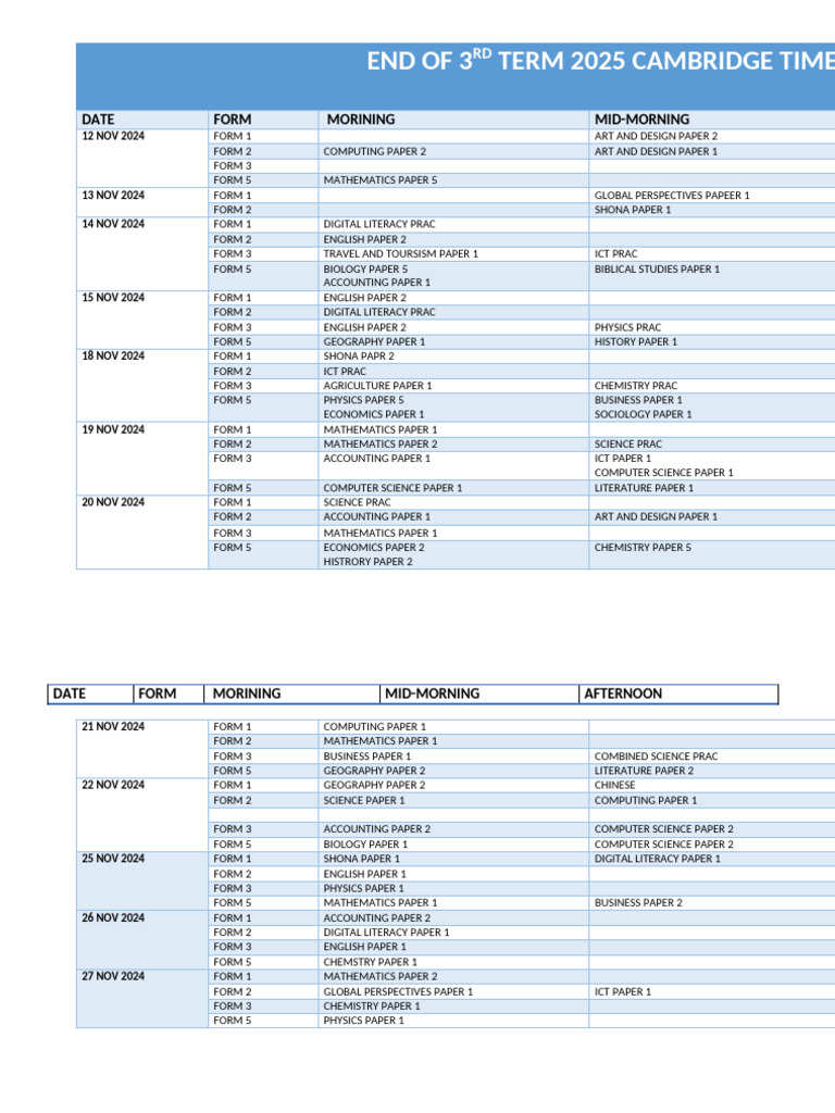 Cambridge Exam Schedule 2024 | PDF | Science | Inquiry