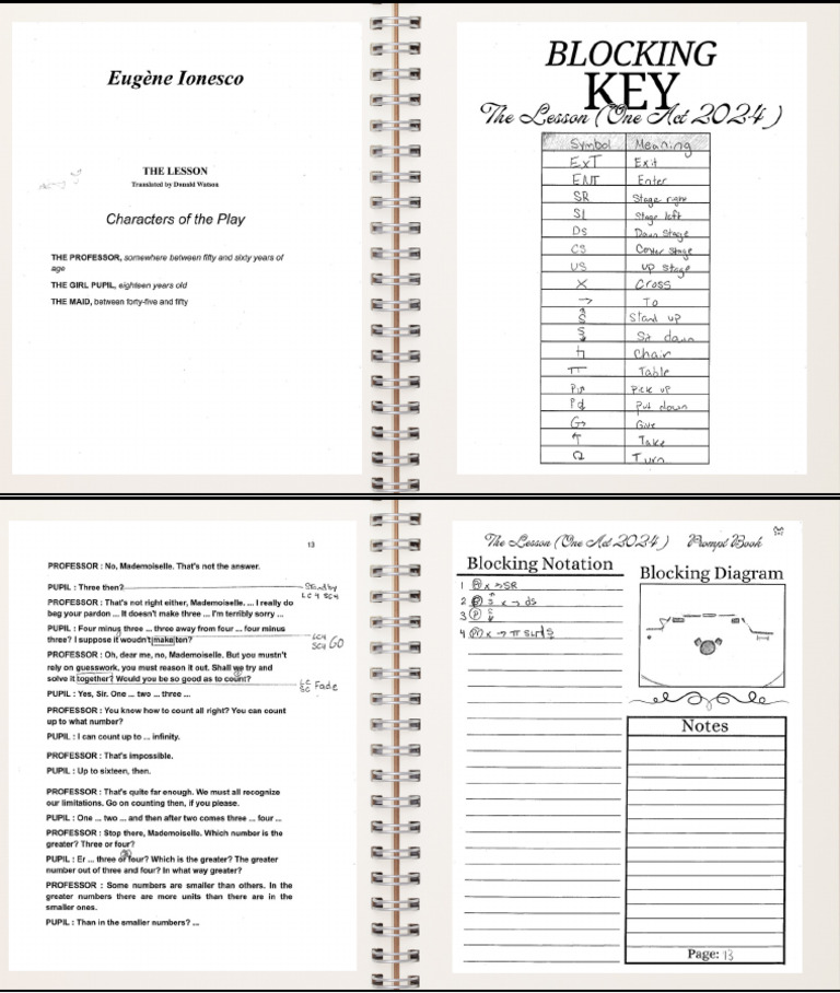 Sample Prompt Book (One Act) | PDF