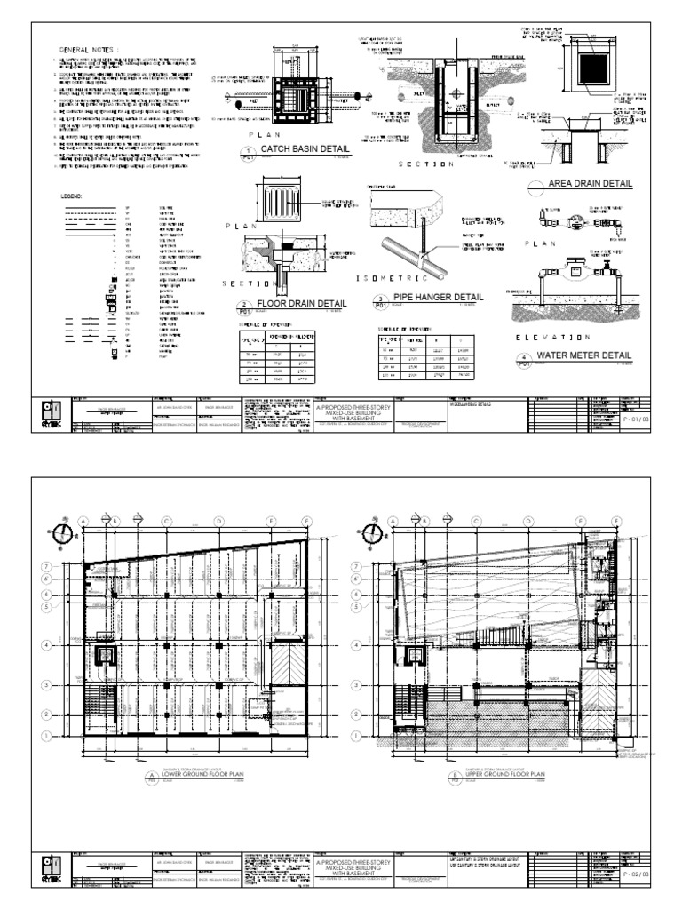 Quezon City Mixed-Use Building Plans | PDF | Environmental Engineering ...
