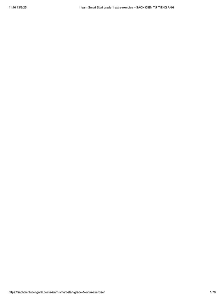 I Learn Smart Start Grade 1 Extra Exercise Sгѓch дђiб N Tб Tiбєѕng Anh Pdf