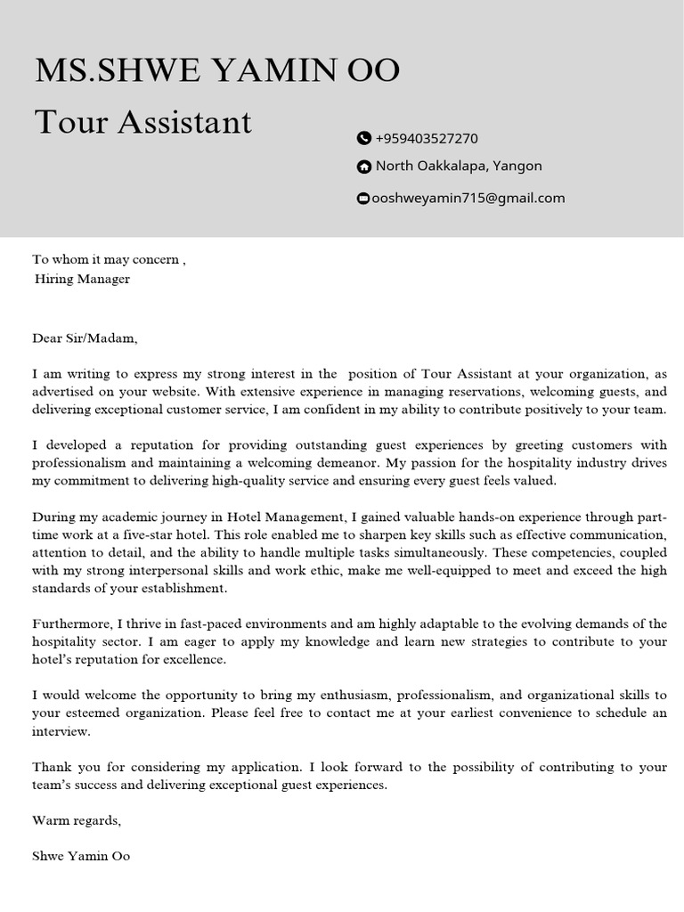 Tour Assistant Application by Shwe Yamin Oo | PDF | Communication ...