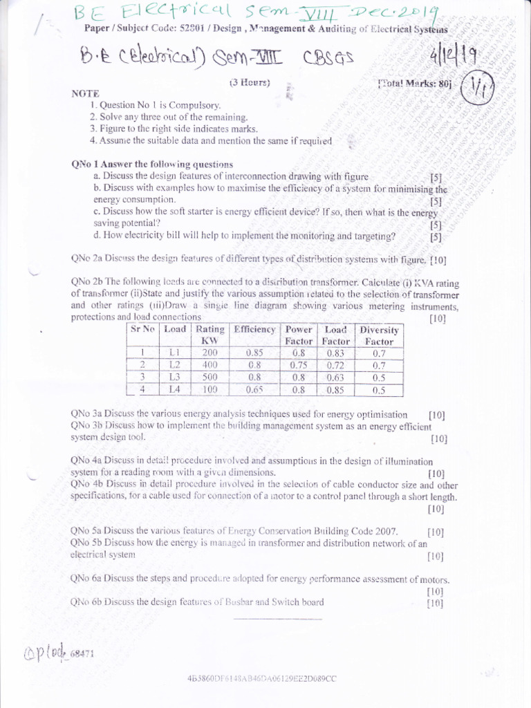 Energy Optimization Techniques in Electrical Systems | PDF