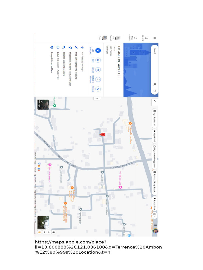 Terrence Ambon's Location on Apple Maps | PDF