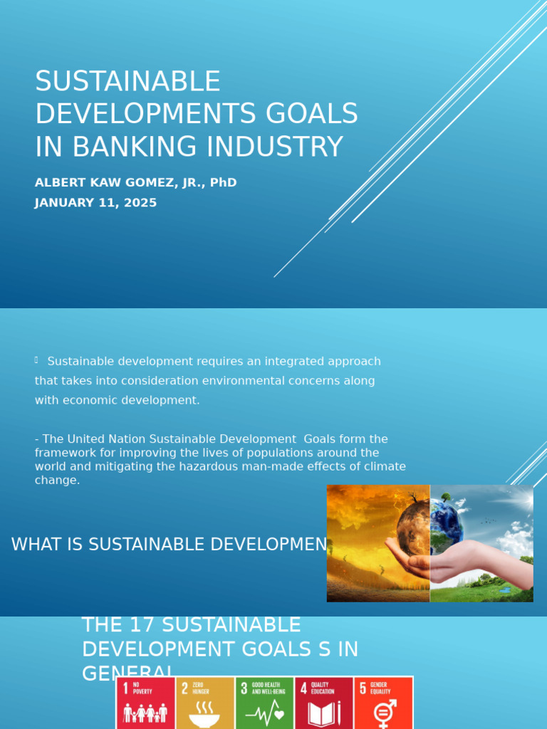 Sustainable Developments Goals in Banking Seminar 2025 | PDF ...