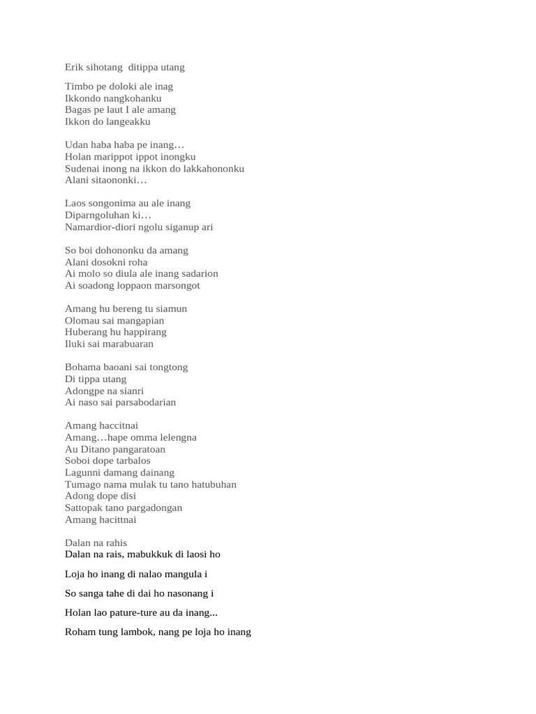 Lagu Batak | PDF
