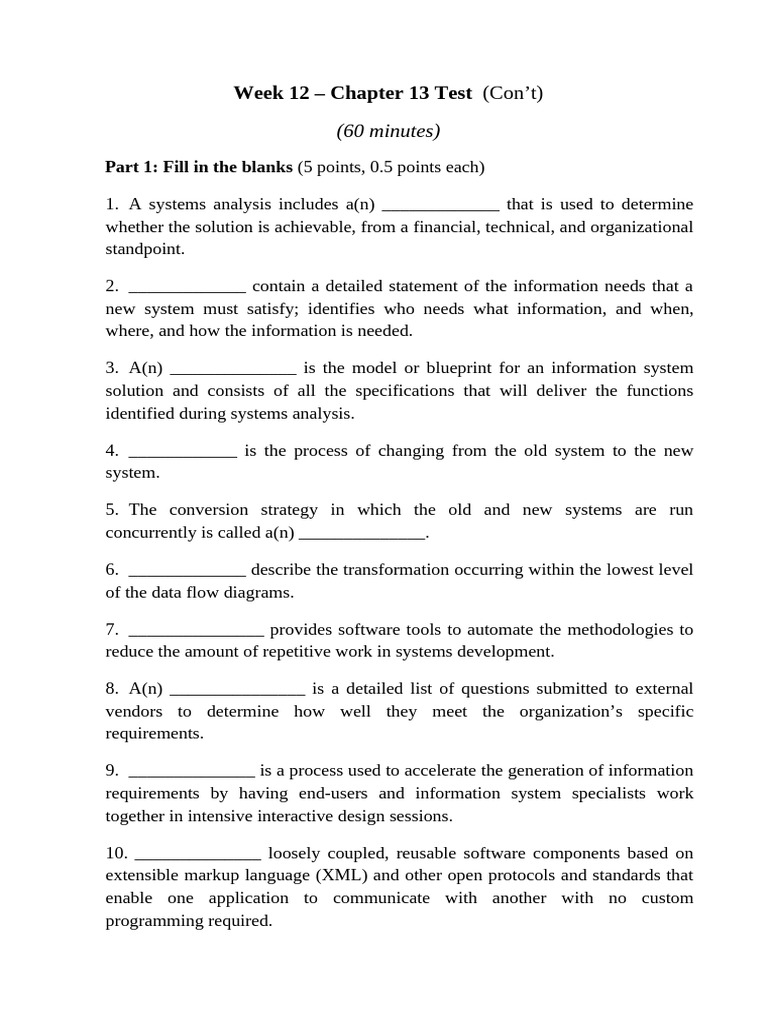 Week 12 - Mini Test | PDF