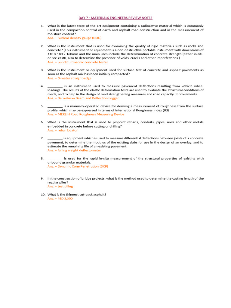 Day 7 - Reviewer-for-Materials-Engineer | PDF