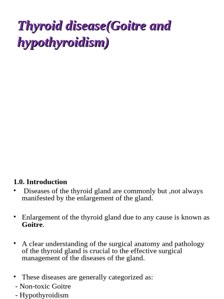 Diseases of The Thyroid Gland. | PDF | Thyroid | Thyroid Disease