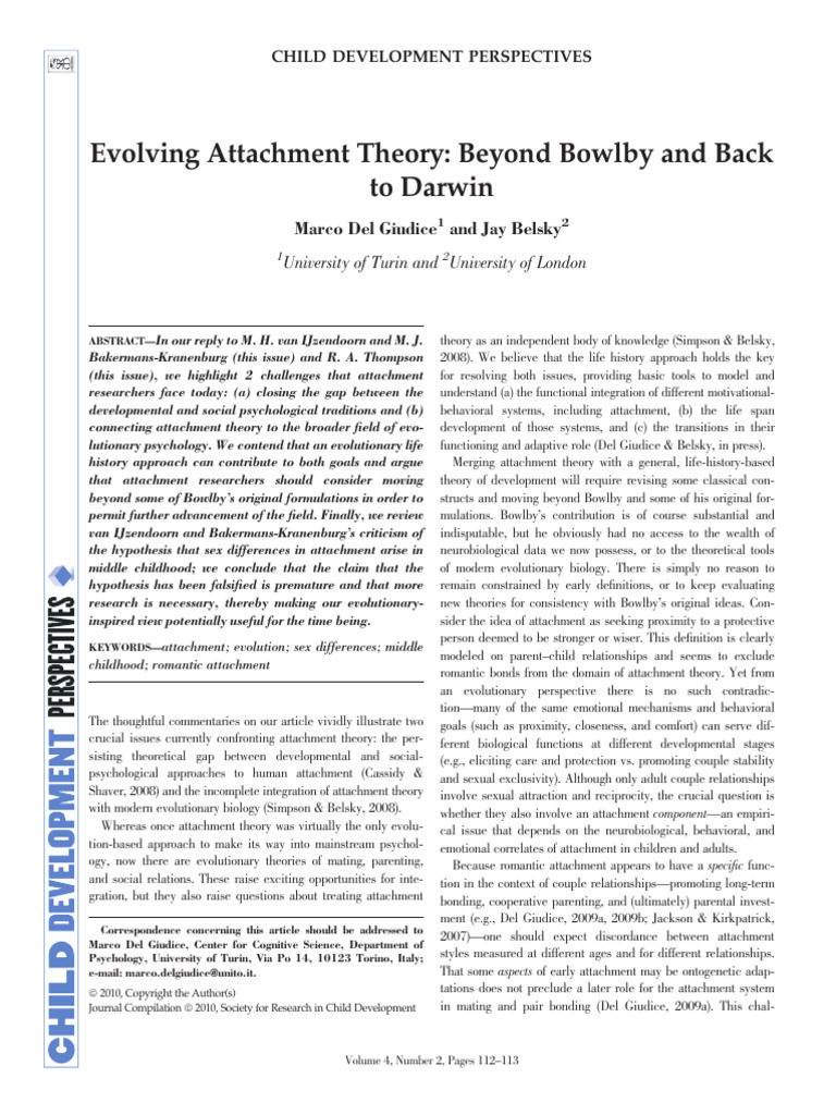 Evolving Attachment Theory Insights | PDF | Attachment Theory ...
