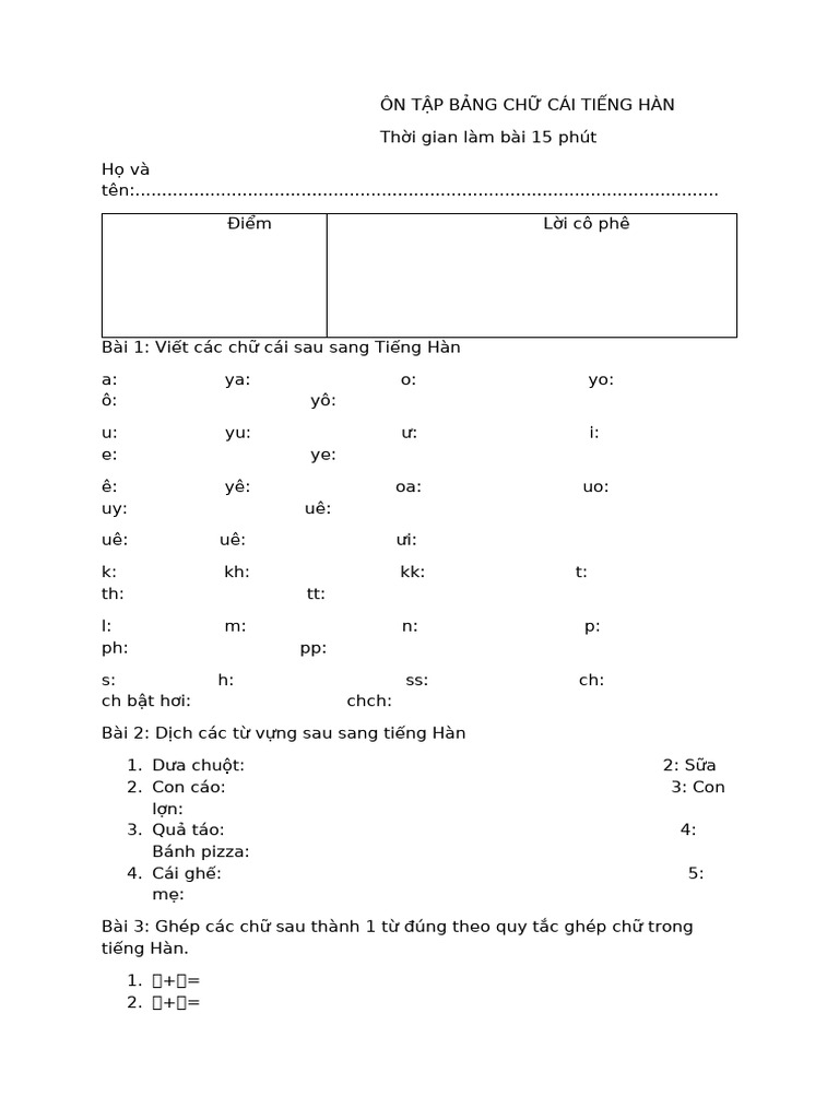 Bảng chữ cái | PDF