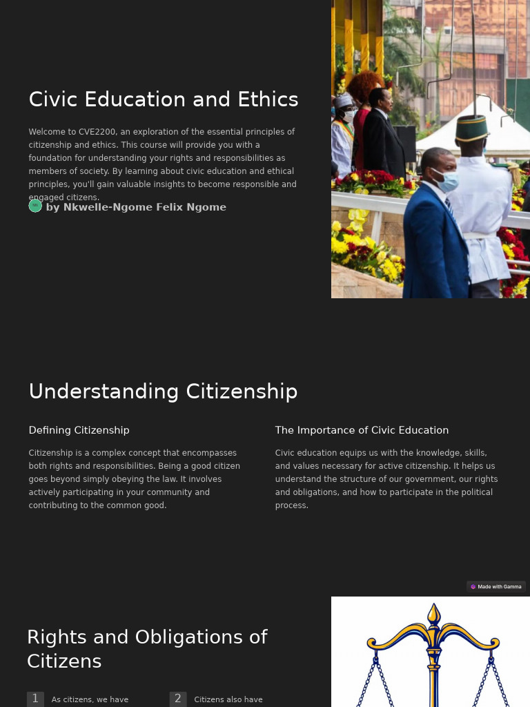 Civic Education and Ethics | PDF | Morality | Citizenship