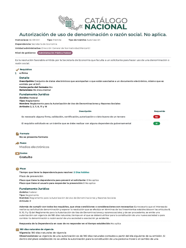 Autorización de Razón Social en México | PDF | Gobierno
