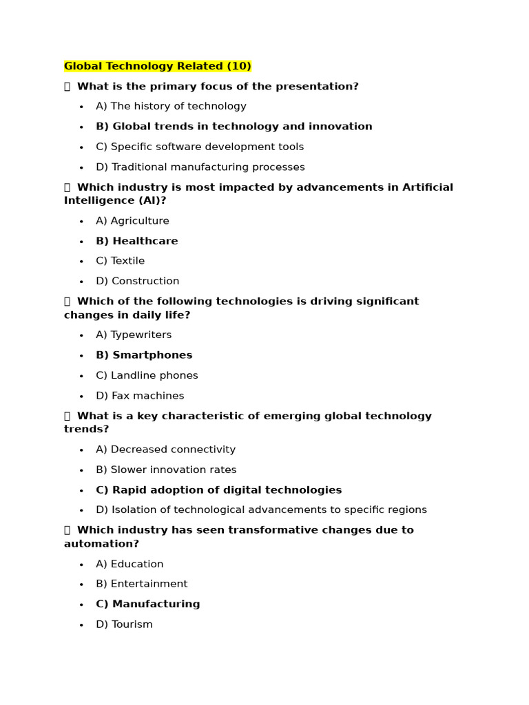 Mcqs Information Technology Pdf Machine Learning Internet Of Things