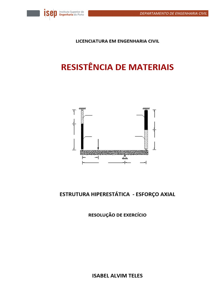 Esforço Axial em Estruturas Hiperestáticas | PDF | Ciência de Materiais ...