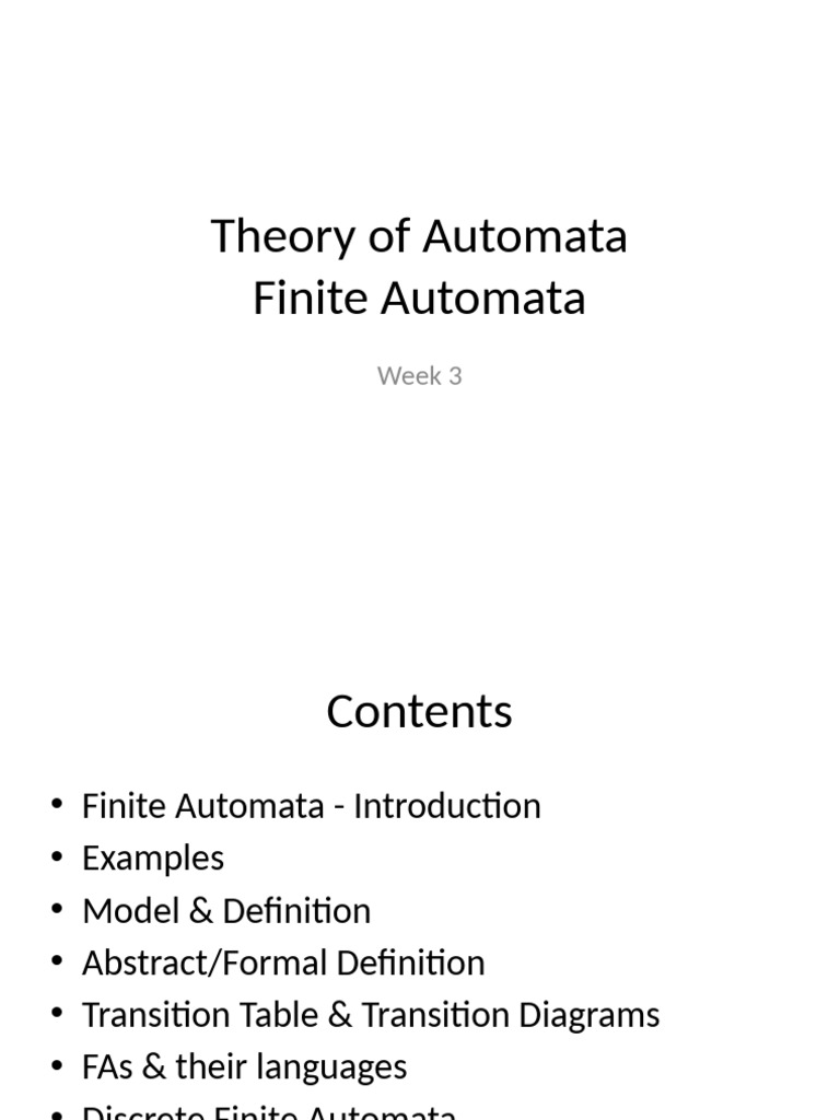 U82 Finite Automata | PDF | Automata Theory | Formal Methods