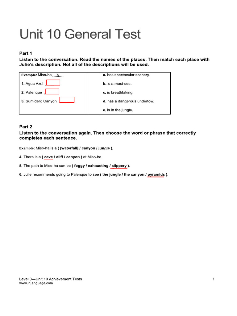 Unit 10 Review Test Pdf