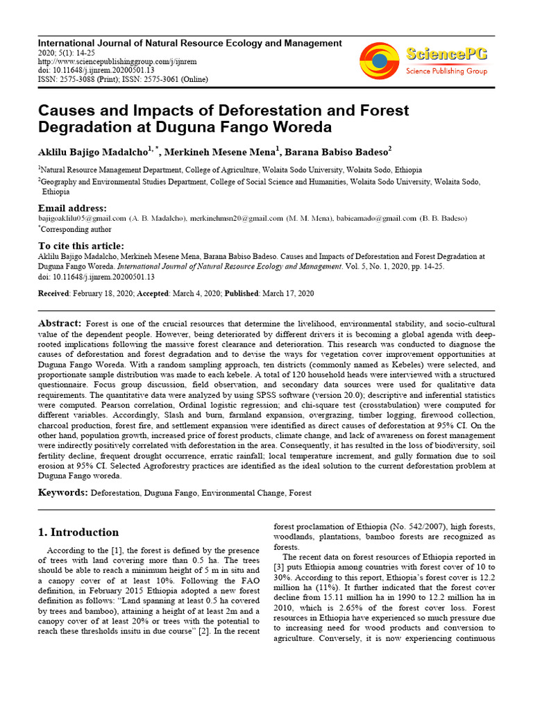 Causes_and_Impacts_of_Deforestation_and (1) | PDF | Deforestation ...