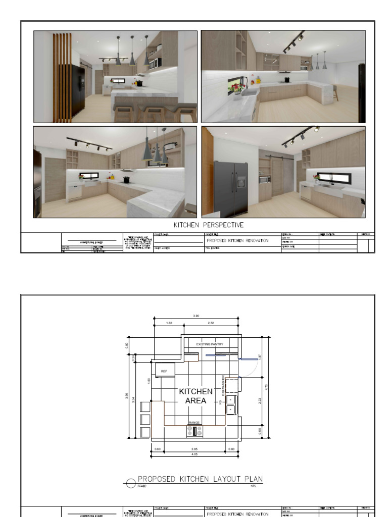 Kitchen Layout Dimensions and Features | PDF