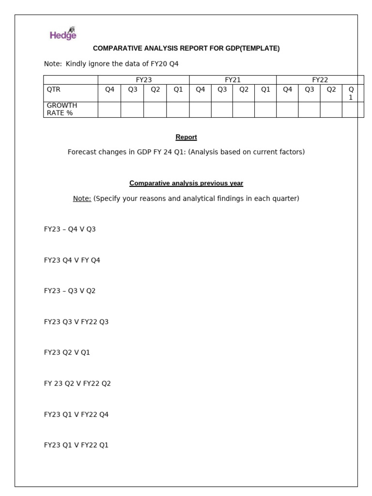 GDP Comparative Analysis Report FY23 | PDF