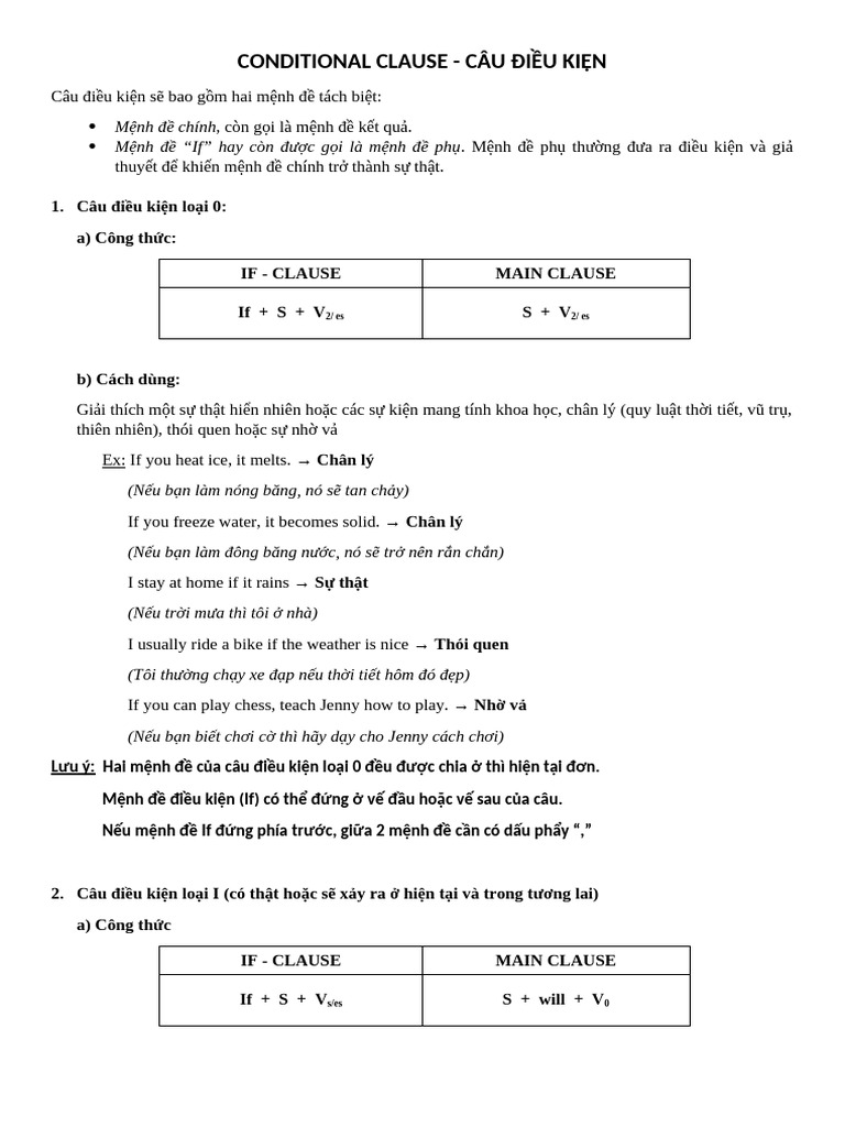 Conditional Clause | PDF