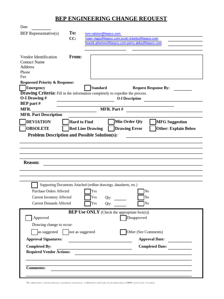 Eng ChangeRequest | PDF