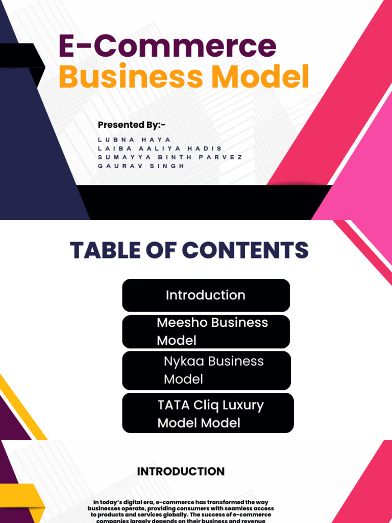E-Commerce Business Models Analysis | PDF | Brand | E Commerce