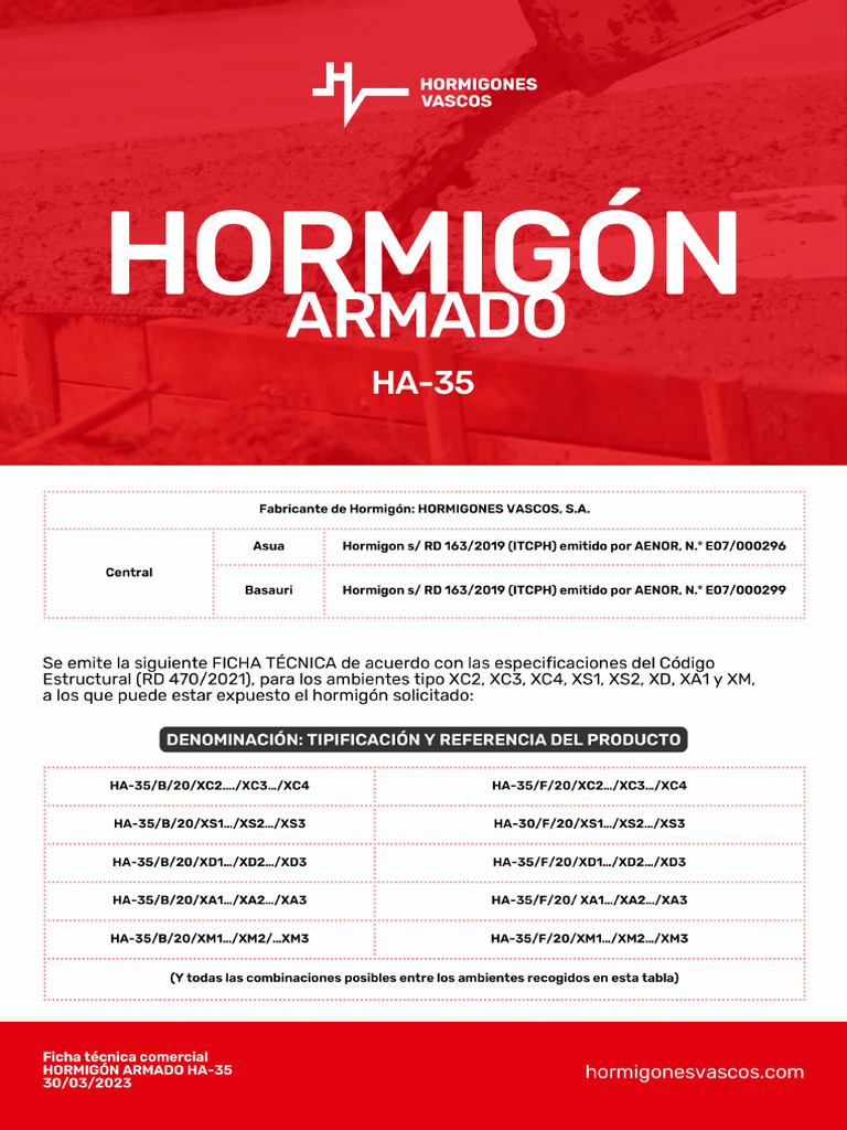 Hormigon Ha35 | PDF