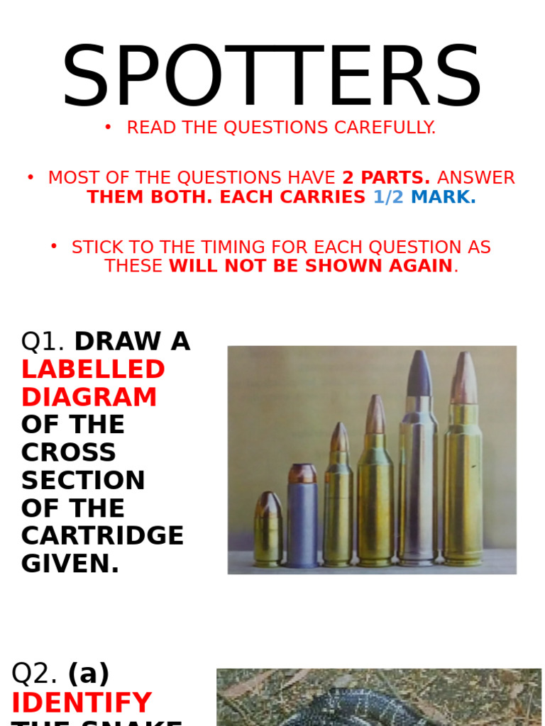 Spotter Questions for Medical Examination | PDF