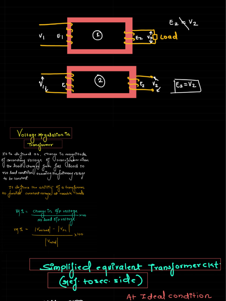 55. Voltage Regulation in Transformer | PDF