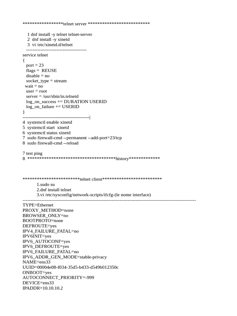 Telnet G G | PDF