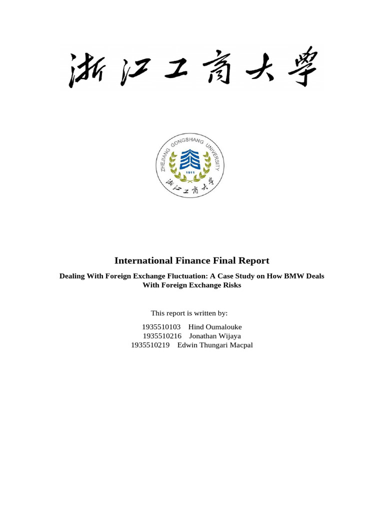 Group 2 International Finance Report | PDF | Foreign Exchange Market ...