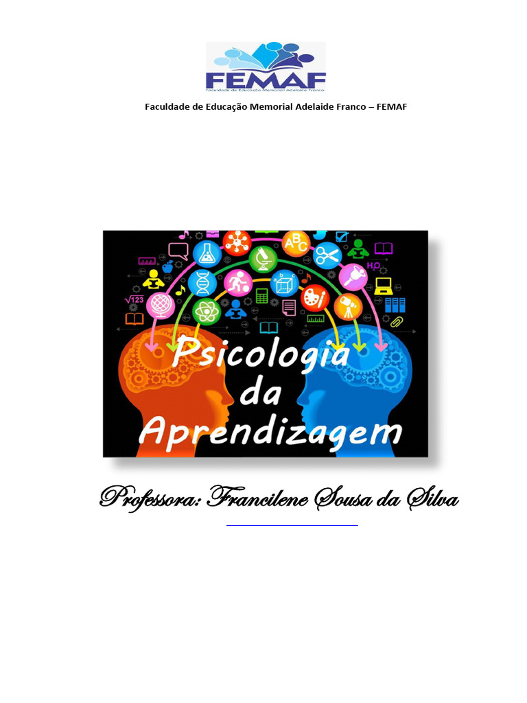 Psicologia da Aprendizagem e Teorias | PDF | Aprendizado | Psicologia