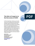 The Role of Congress in The Recession of 2008