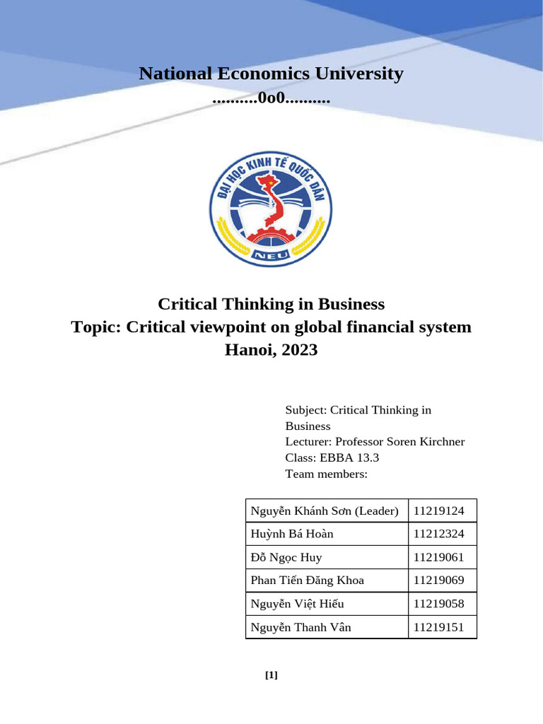 Critical View on Global Financial System | PDF | Mortgage Backed ...